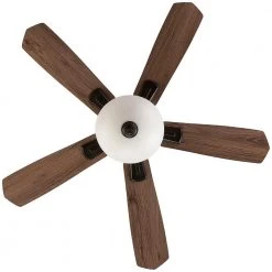 Wellston II 44 in. Indoor LED Bronze Dry Rated Downrod Ceiling Fan with Light Kit and 5 Reversible Blades by Hampton Bay -Hampton Bay Sales bronze hampton bay ceiling fans with lights 52044 fa 1000