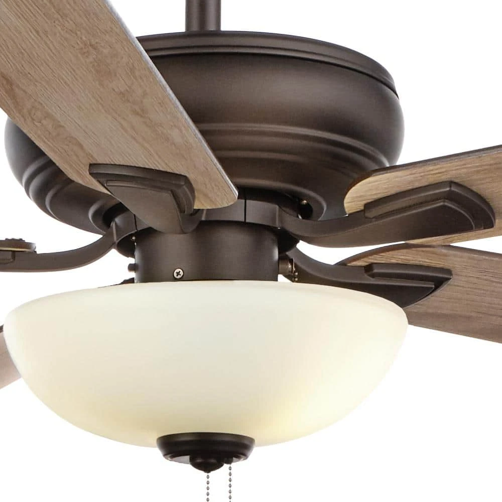 Rothley II 52 in. Indoor LED Bronze Ceiling Fan with Light Kit, Downrod, Reversible Motor and Reversible Blades by Hampton Bay 6 Rothley II 52 in. Indoor LED Bronze Ceiling Fan with Light Kit, Downrod, Reversible Motor and Reversible Blades by Hampton Bay - Image 6