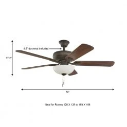 Rothley II 52 in. Indoor LED Bronze Ceiling Fan with Light Kit, Downrod, Reversible Motor and Reversible Blades by Hampton Bay 10 Rothley II 52 in. Indoor LED Bronze Ceiling Fan with Light Kit, Downrod, Reversible Motor and Reversible Blades by Hampton Bay -Hampton Bay Sales bronze hampton bay ceiling fans with lights 52051 a0 1000