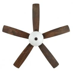 Melrose 52 in. Indoor LED Hugger Bronze Dry Rated Ceiling Fan with Light Kit and 5 Reversible Blades by Hampton Bay -Hampton Bay Sales bronze hampton bay ceiling fans with lights 52101 44 1000