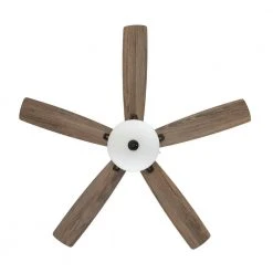 Melrose 52 in. Indoor LED Hugger Bronze Dry Rated Ceiling Fan with Light Kit and 5 Reversible Blades by Hampton Bay -Hampton Bay Sales bronze hampton bay ceiling fans with lights 52101 77 1000