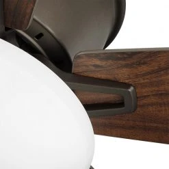 Melrose 52 in. Indoor LED Hugger Bronze Dry Rated Ceiling Fan with Light Kit and 5 Reversible Blades by Hampton Bay -Hampton Bay Sales bronze hampton bay ceiling fans with lights 52101 fa 1000