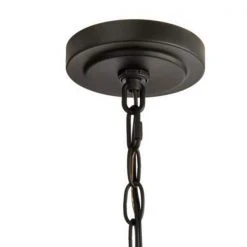 Pavlen 5-Light 23 in. Rustic Bronze Hanging Candlestick Chandelier with Clear Glass Shades for Dining Room by Hampton Bay -Hampton Bay Sales bronze hampton bay chandeliers 22611 000 77 1000