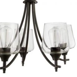 Pavlen 5-Light 23 in. Rustic Bronze Hanging Candlestick Chandelier with Clear Glass Shades for Dining Room by Hampton Bay -Hampton Bay Sales bronze hampton bay chandeliers 22611 000 a0 1000