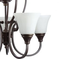 Somerset 5-Light Bronze Chandelier with Bell Shaped Frosted Glass Shades by Hampton Bay 9 Somerset 5-Light Bronze Chandelier with Bell Shaped Frosted Glass Shades by Hampton Bay -Hampton Bay Sales bronze hampton bay chandeliers gex8115a 2 a0 1000
