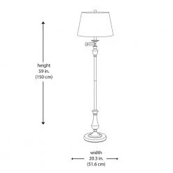 59 in. Oil-Rubbed Bronze Swing-Arm Floor Lamp with Cream Fabric Drum Shade by Hampton Bay -Hampton Bay Sales bronze hampton bay floor lamps f319001a rob 77 1000