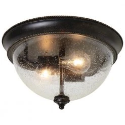 2-Light 13 in. Bronze Flush Mount Ceiling Light by Hampton Bay -Hampton Bay Sales bronze hampton bay flush mount lights 21093 000 fa 1000