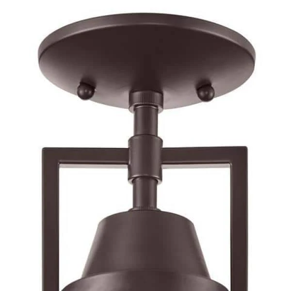 Wilhelm 12 in. 1-Light Bronze Farmhouse Semi-Flush Mount Kitchen Ceiling Light Fixture by Hampton Bay 5 Wilhelm 12 in. 1-Light Bronze Farmhouse Semi-Flush Mount Kitchen Ceiling Light Fixture by Hampton Bay - Image 5