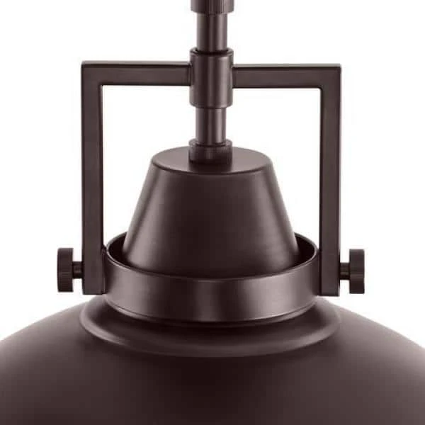 Wilhelm 12 in. 1-Light Bronze Farmhouse Semi-Flush Mount Kitchen Ceiling Light Fixture by Hampton Bay 4 Wilhelm 12 in. 1-Light Bronze Farmhouse Semi-Flush Mount Kitchen Ceiling Light Fixture by Hampton Bay - Image 4