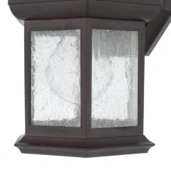 1-Light Bronze Outdoor Wall Lantern Sconce with Seeded Glass (2-Pack) by Hampton Bay -Hampton Bay Sales bronze hampton bay outdoor sconces tr t0784 1f 1000