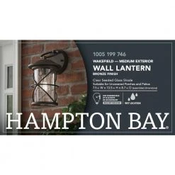 Wakefield 1-Light Bronze Outdoor Wall Lantern Sconce by Hampton Bay 9 Wakefield 1-Light Bronze Outdoor Wall Lantern Sconce by Hampton Bay -Hampton Bay Sales bronze hampton bay outdoor sconces wb1097 owl 1f 1000