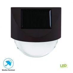 Solar Bronze Outdoor Integrated LED 3000K 8-Lumens Warm White Landscape Pathway Light (4-Pack) by Hampton Bay -Hampton Bay Sales bronze hampton bay path lights nxt 1779 1d 1000