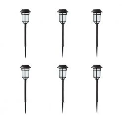 Solar Bronze LED Path Light 10 Lumens (6-Pack) by Hampton Bay