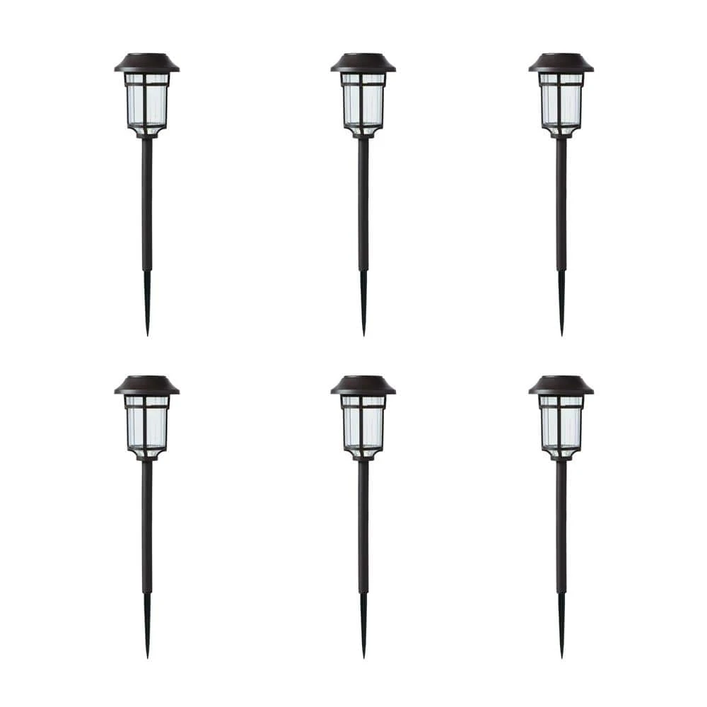 Solar Bronze LED Path Light 10 Lumens (6-Pack) by Hampton Bay 1 Solar Bronze LED Path Light 10 Lumens (6-Pack) by Hampton Bay