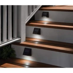 Solar Bronze Integrated LED Downcast Deck Light (4-Pack) by Hampton Bay 9 Solar Bronze Integrated LED Downcast Deck Light (4-Pack) by Hampton Bay -Hampton Bay Sales bronze hampton bay stair lights 43039 31 1000