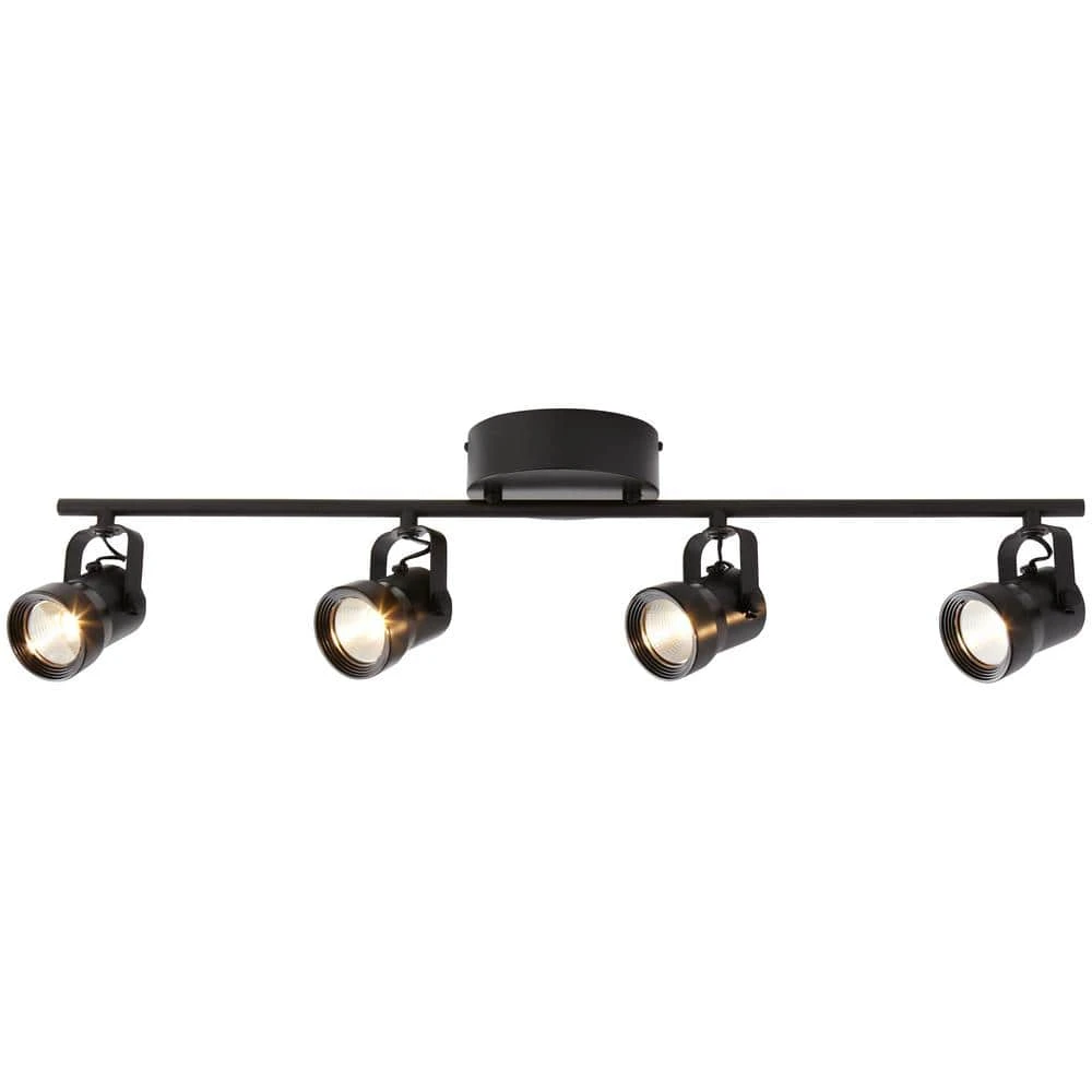 Mountainbrook 2 ft. 4-Light Bronze Integrated LED Fixed Track Lighting Kit with Metal Shade by Hampton Bay 4 Mountainbrook 2 ft. 4-Light Bronze Integrated LED Fixed Track Lighting Kit with Metal Shade by Hampton Bay - Image 4