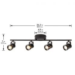 Mountainbrook 2 ft. 4-Light Bronze Integrated LED Fixed Track Lighting Kit with Metal Shade by Hampton Bay 11 Mountainbrook 2 ft. 4-Light Bronze Integrated LED Fixed Track Lighting Kit with Metal Shade by Hampton Bay -Hampton Bay Sales bronze hampton bay track lighting kits 17203s4 bz 4f 1000