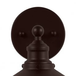 Glenhurst 1-Light Bronze Indoor Industrial Farmhouse Wall Sconce Light Fixture with Metal Shade by Hampton Bay -Hampton Bay Sales bronze hampton bay vanity lighting 20511 bz 66 1000