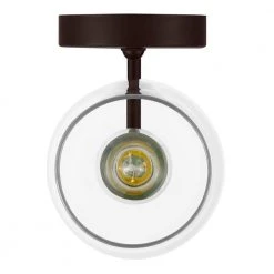 Pavlen 5.5 in. 1-Light Bronze Sconce with Clear Glass Shade by Hampton Bay -Hampton Bay Sales bronze hampton bay vanity lighting gs w070803bz 1d 1000