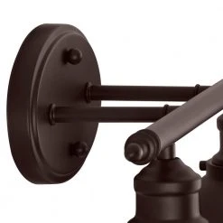 Glenhurst 2-Light Bronze Industrial Farmhouse Bathroom Vanity Light Fixture with Metal Shades by Hampton Bay -Hampton Bay Sales bronze hampton bay vanity lighting hd 8002 bz 66 1000