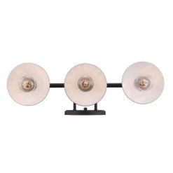 Glenhurst 3-Light Bronze Industrial Farmhouse Bathroom Vanity Light Fixture with Metal Shades by Hampton Bay -Hampton Bay Sales bronze hampton bay vanity lighting hd 8003 bz 1f 1000