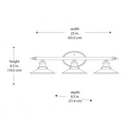 Glenhurst 3-Light Bronze Industrial Farmhouse Bathroom Vanity Light Fixture with Metal Shades by Hampton Bay -Hampton Bay Sales bronze hampton bay vanity lighting hd 8003 bz d4 1000