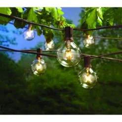 12-Light 12 ft. Large Cafe Clear String Lights by Hampton Bay -Hampton Bay Sales brown hampton bay string lights nxt 1005 40 1000