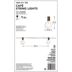 12-Light 12 ft. Large Cafe Clear String Lights by Hampton Bay -Hampton Bay Sales brown hampton bay string lights nxt 1005 44 1000