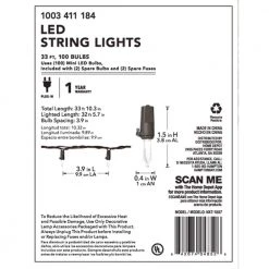 100-Light LED Smooth Mini Cool White Garden String Light by Hampton Bay 9 100-Light LED Smooth Mini Cool White Garden String Light by Hampton Bay -Hampton Bay Sales brown hampton bay string lights nxt 1007 44 1000