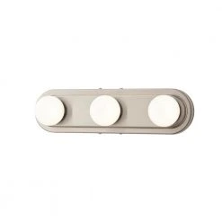 Midford 3-Light Brush Nickel LED Bathroom Vanity Light Bar by Hampton Bay