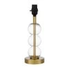 Mix and Match 13.75 in. H Clear Glass and Brushed Gold Accent Lamp Base by Hampton Bay