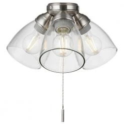 Rockport Universal 3-Light Brushed Nickel Ceiling Fan LED Light Kit by Hampton Bay -Hampton Bay Sales brushed nickel hampton bay ceiling fan light kits 52250 1f 1000