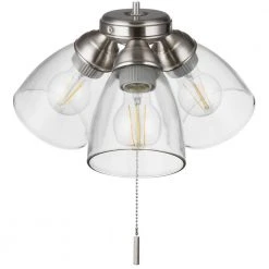 Rockport Universal 3-Light Brushed Nickel Ceiling Fan LED Light Kit by Hampton Bay -Hampton Bay Sales brushed nickel hampton bay ceiling fan light kits 52250 4f 1000