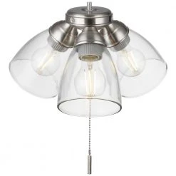 Rockport Universal 3-Light Brushed Nickel Ceiling Fan LED Light Kit by Hampton Bay -Hampton Bay Sales brushed nickel hampton bay ceiling fan light kits 52250 c3 1000