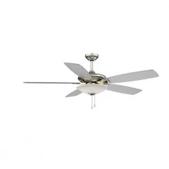 Menage 52 in. Integrated LED Indoor Low Profile Brushed Nickel Ceiling Fan with Light Kit by Hampton Bay -Hampton Bay Sales brushed nickel hampton bay ceiling fans with lights 14600 77 1000