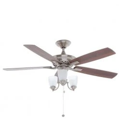 Havenville 52 in. Indoor Brushed Nickel Ceiling Fan with Light Kit by Hampton Bay -Hampton Bay Sales brushed nickel hampton bay ceiling fans with lights 14952 c3 1000