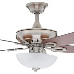 Asbury 60 in. LED Indoor Brushed Nickel Ceiling Fan with Light Kit and Remote Control by Hampton Bay -Hampton Bay Sales brushed nickel hampton bay ceiling fans with lights 26612 1d 1000