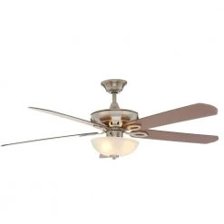 Asbury 60 in. LED Indoor Brushed Nickel Ceiling Fan with Light Kit and Remote Control by Hampton Bay -Hampton Bay Sales brushed nickel hampton bay ceiling fans with lights 26612 31 1000