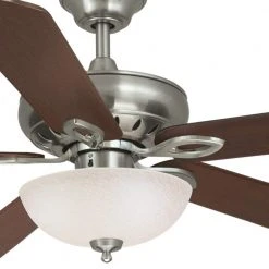 Asbury 60 in. LED Indoor Brushed Nickel Ceiling Fan with Light Kit and Remote Control by Hampton Bay -Hampton Bay Sales brushed nickel hampton bay ceiling fans with lights 26612 66 1000
