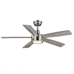 Fanelee 54 in. White Color Changing Integrated LED Brushed Nickel Smart Hubspace Ceiling Fan with Light Kit and Remote by Hampton Bay -Hampton Bay Sales brushed nickel hampton bay ceiling fans with lights 52133 66 1000