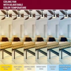 Fanelee 54 in. White Color Changing Integrated LED Brushed Nickel Smart Hubspace Ceiling Fan with Light Kit and Remote by Hampton Bay -Hampton Bay Sales brushed nickel hampton bay ceiling fans with lights 52133 d4 1000