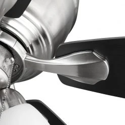 Sidlow 52 in. Indoor LED Brushed Nickel Hugger Dry Rated Ceiling Fan with 5 QuickInstall Reversible Blades and Light Kit by Hampton Bay 19 Sidlow 52 in. Indoor LED Brushed Nickel Hugger Dry Rated Ceiling Fan with 5 QuickInstall Reversible Blades and Light Kit by Hampton Bay -Hampton Bay Sales brushed nickel hampton bay ceiling fans with lights 52151 66 1000