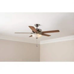 Holly Springs 52 in. LED Indoor Brushed Nickel Ceiling Fan with Light Kit by Hampton Bay -Hampton Bay Sales brushed nickel hampton bay ceiling fans with lights 57269 1d 1000