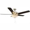Holly Springs 52 in. LED Indoor Brushed Nickel Ceiling Fan with Light Kit by Hampton Bay