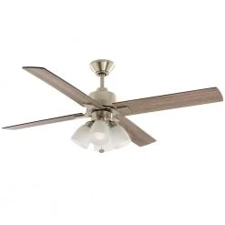 Malone 54 in. LED Brushed Nickel Ceiling Fan with Light Kit by Hampton Bay -Hampton Bay Sales brushed nickel hampton bay ceiling fans with lights 59254 c3 1000