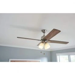 Malone 54 in. LED Brushed Nickel Ceiling Fan with Light Kit by Hampton Bay -Hampton Bay Sales brushed nickel hampton bay ceiling fans with lights 59254 fa 1000