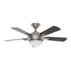 Midili 44 in. Indoor LED Brushed Nickel Dry Rated Ceiling Fan with 5 Reversible Blades, Light Kit and Remote Control by Hampton Bay 18 Midili 44 in. Indoor LED Brushed Nickel Dry Rated Ceiling Fan with 5 Reversible Blades, Light Kit and Remote Control by Hampton Bay -Hampton Bay Sales brushed nickel hampton bay ceiling fans with lights 68044 66 1000