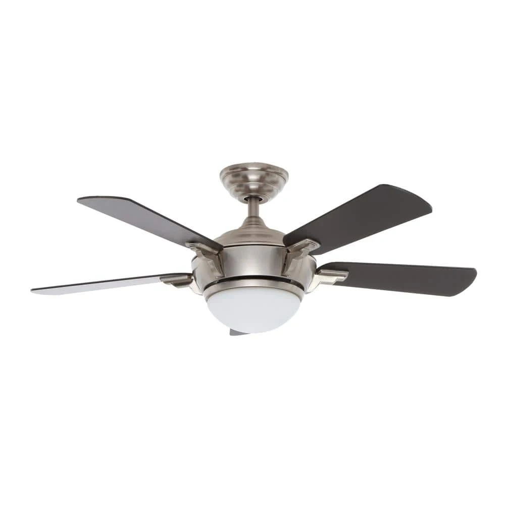 Midili 44 in. Indoor LED Brushed Nickel Dry Rated Ceiling Fan with 5 Reversible Blades, Light Kit and Remote Control by Hampton Bay 6 Midili 44 in. Indoor LED Brushed Nickel Dry Rated Ceiling Fan with 5 Reversible Blades, Light Kit and Remote Control by Hampton Bay - Image 6