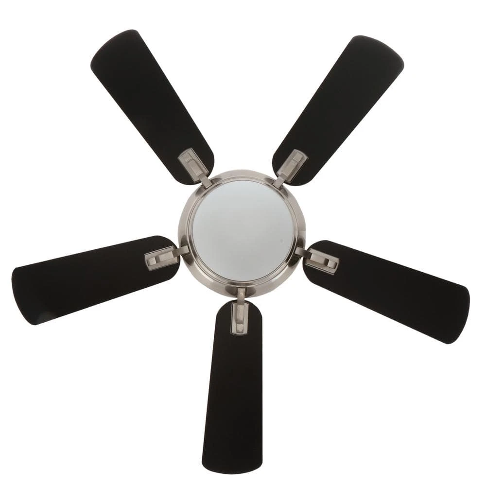 Midili 44 in. Indoor LED Brushed Nickel Dry Rated Ceiling Fan with 5 Reversible Blades, Light Kit and Remote Control by Hampton Bay 7 Midili 44 in. Indoor LED Brushed Nickel Dry Rated Ceiling Fan with 5 Reversible Blades, Light Kit and Remote Control by Hampton Bay - Image 7