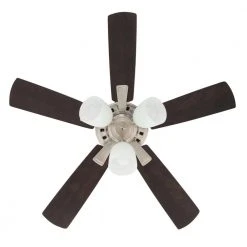 Vaurgas 44 in. LED Indoor Brushed Nickel Ceiling Fan with Light Kit by Hampton Bay -Hampton Bay Sales brushed nickel hampton bay ceiling fans with lights 68144 31 1000